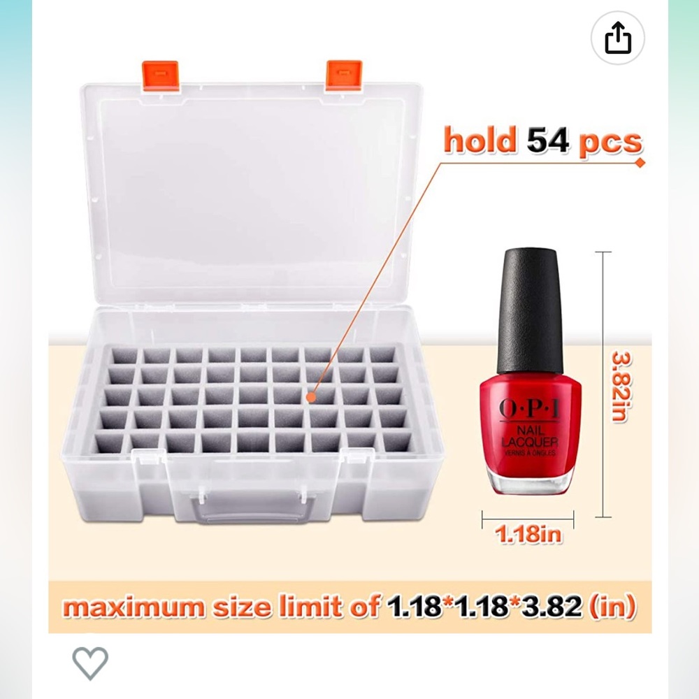 Universal Nail Polish Holder & Organizer, Holds 54 Bottles